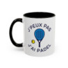 Mug Padel Humour “J’peux pas j’ai Padel” – Tasse Céramique Sport – Cadeau Joueur de Padel