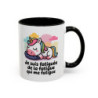 Mug “Je suis fatiguée de la fatigue qui me fatigue” – Tasse Licorne Humoristique – Cadeau Drôle Femme – Café Thé – 325 ml