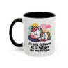 Mug “Je suis fatiguée de la fatigue qui me fatigue” – Tasse Licorne Humoristique – Cadeau Drôle Femme – Café Thé – 325 ml