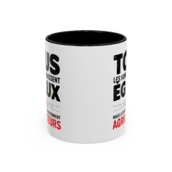 Mug Agriculteur Humour – “Tous les hommes naissent égaux mais les meilleurs deviennent agriculteurs” – Tasse Cadeau Métier