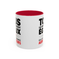 Mug Agriculteur Humour – “Tous les hommes naissent égaux mais les meilleurs deviennent agriculteurs” – Tasse Cadeau Métier