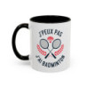 Mug Badminton Humour – “J’peux pas j’ai badminton” – Tasse Cadeau Joueur de Badminton – Raquettes et Volant – 325 ml