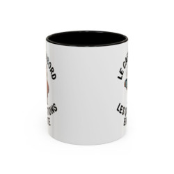 Mug Humour “Le café d’abord les questions ensuite” – Tasse Ours avec Café – Cadeau Drôle Bureau Matin Difficile – 325 ml