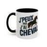 Mug Humour Équitation “J’peux pas j’ai cheval” – Tasse Cavalier Cavalière – Cadeau Passion Chevaux & Centre Équestre