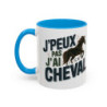 Mug Humour Équitation “J’peux pas j’ai cheval” – Tasse Cavalier Cavalière – Cadeau Passion Chevaux & Centre Équestre