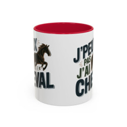 Mug Humour Équitation “J’peux pas j’ai cheval” – Tasse Cavalier Cavalière – Cadeau Passion Chevaux & Centre Équestre