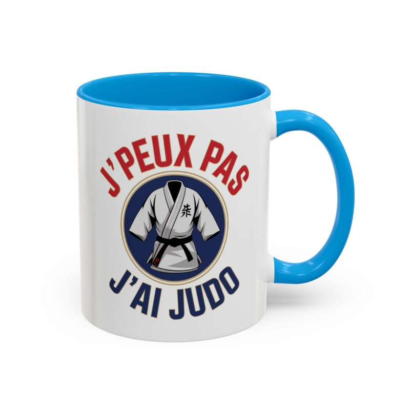 Mug Humour Judo “J’peux pas j’ai judo” – Tasse Judoka – Cadeau Sport de Combat & Arts Martiaux – 325 ml