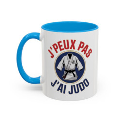 Mug Humour Judo “J’peux pas j’ai judo” – Tasse Judoka – Cadeau Sport de Combat & Arts Martiaux – 325 ml