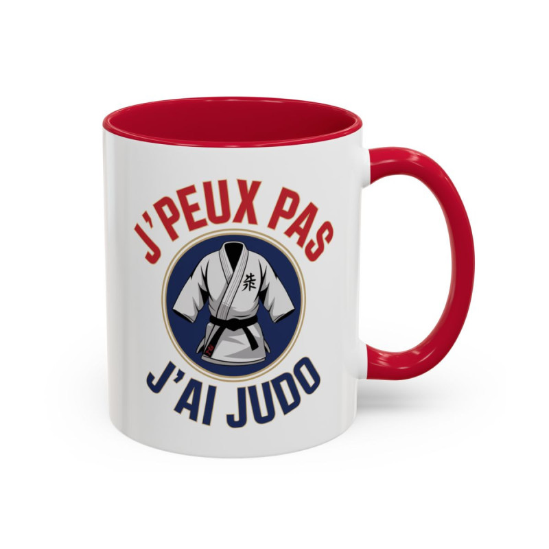 Mug Humour Judo “J’peux pas j’ai judo” – Tasse Judoka – Cadeau Sport de Combat & Arts Martiaux – 325 ml
