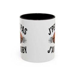 Mug Humour Rugby “J’peux pas j’ai rugby” – Tasse Rugbyman – Cadeau Sport Collectif & Passion Ovalie – 325 ml