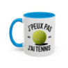 Mug Humour Tennis “J’peux pas j’ai tennis” – Tasse Joueur de Tennis – Cadeau Sport Raquette & Passion – 325 ml