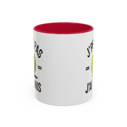 Mug Humour Tennis “J’peux pas j’ai tennis” – Tasse Joueur de Tennis – Cadeau Sport Raquette & Passion – 325 ml