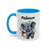 Mug Personnalisable Éléphant et Café – Tasse avec Prénom – Cadeau Drôle Animal Mignon – 325 ml