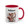 Mug Personnalisable Écureuil et Café – Tasse avec Prénom – Cadeau Drôle Animal Mignon – 325 ml