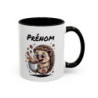 Mug Personnalisable Hérisson Buveur de Café – Tasse avec Prénom – Cadeau Drôle Animal Mignon – 325 ml