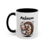 Mug Personnalisable Hérisson Buveur de Café – Tasse avec Prénom – Cadeau Drôle Animal Mignon – 325 ml