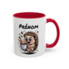 Mug Personnalisable Hérisson Buveur de Café – Tasse avec Prénom – Cadeau Drôle Animal Mignon – 325 ml