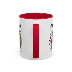 Mug Personnalisable Hérisson Buveur de Café – Tasse avec Prénom – Cadeau Drôle Animal Mignon – 325 ml