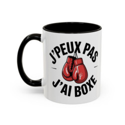 Mug J’peux Pas J’ai Boxe – Tasse Boxeur Gants Rouges – Cadeau Sport Humour – 325 ml