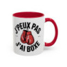 Mug J’peux Pas J’ai Boxe – Tasse Boxeur Gants Rouges – Cadeau Sport Humour – 325 ml