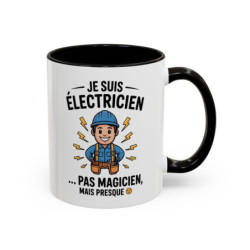 Mug Électricien Humour – Je Suis Électricien – Tasse Métier Électricité – Cadeau Artisan – 325 ml