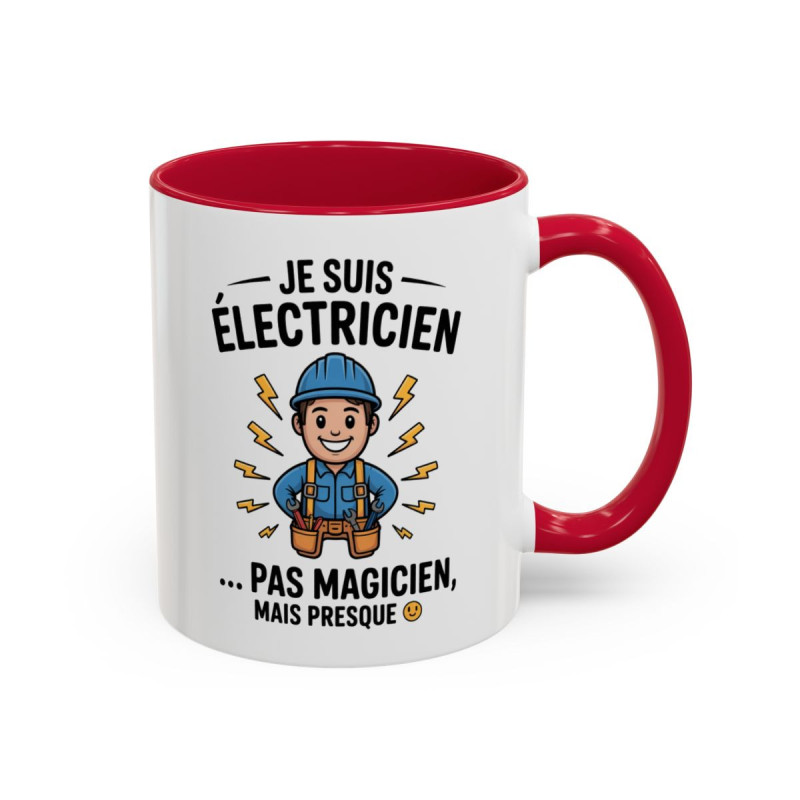 Mug Électricien Humour – Je Suis Électricien – Tasse Métier Électricité – Cadeau Artisan – 325 ml