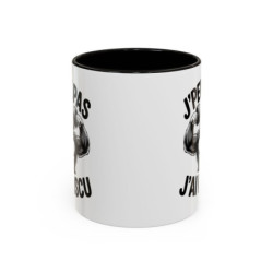 Mug Musculation Humour – J’Peux Pas J’Ai Muscu – Gorille Bodybuilder – Tasse Fitness Cadeau Sport