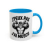 Mug Musculation Humour – J’Peux Pas J’Ai Muscu – Gorille Bodybuilder – Tasse Fitness Cadeau Sport