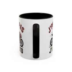 Mug Motard J’Peux Pas J’ai Moto – Tasse Humour Biker – Cadeau Passion Moto Homme Femme – Noir et Rouge – 325ml