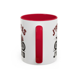 Mug Motard J’Peux Pas J’ai Moto – Tasse Humour Biker – Cadeau Passion Moto Homme Femme – Noir et Rouge – 325ml