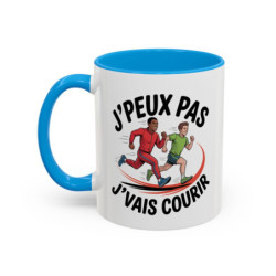 Mug J’Peux Pas J’vais Courir – Tasse Humour Running – Cadeau Coureur Jogging Marathon