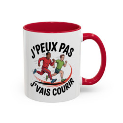 Mug J’Peux Pas J’vais Courir – Tasse Humour Running – Cadeau Coureur Jogging Marathon