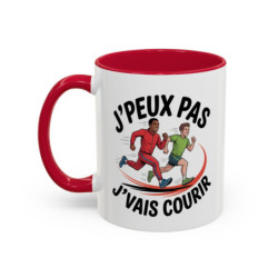 Mug J’Peux Pas J’vais Courir – Tasse Humour Running – Cadeau Coureur Jogging Marathon