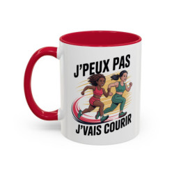 Mug J’Peux Pas J’vais Courir – Tasse Humour Running Femme – Cadeau Jogging, Trail, Marathon