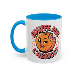 Mug Bouffe-Moi L’Abricot – Tasse Humour Coquin – Cadeau Original Drôle – Noir Bleu Rouge – 325 ml
