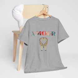 Tee Shirt Amour Girafe idée cadeau Love