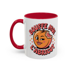 Mug Bouffe-Moi L’Abricot – Tasse Humour Coquin – Cadeau Original Drôle – Noir Bleu Rouge – 325 ml