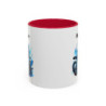 Mug Motocross Personnalisé – Tasse Pilote Moto Cross – Cadeau Motard Tout-Terrain – Noir Bleu Rouge – 325 ml