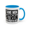 Mug J’aime mon patron je travaille pour moi-même – Tasse Céramique Humour Entrepreneur – Cadeau Auto-Entrepreneur