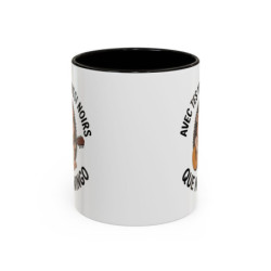 Tasse Hérisson Musicien 325ml – Mug Humour Français Twingo JuL – Cadeau Original Amis Collègues Céramique Noir Bleu Rouge