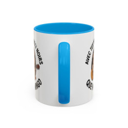 Tasse Hérisson Musicien 325ml – Mug Humour Français Twingo JuL – Cadeau Original Amis Collègues Céramique Noir Bleu Rouge