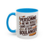 Mug Boulanger Humour Personne ne me roule dans la farine – Tasse Céramique Métier Boulanger – Cadeau Original Artisan