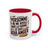 Mug Boulanger Humour Personne ne me roule dans la farine – Tasse Céramique Métier Boulanger – Cadeau Original Artisan