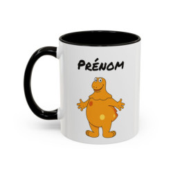 Mug Casimir Personnalisable avec Prénom – Tasse Céramique 325ml Personnage Orange – Cadeau Unique Nostalgie Télé