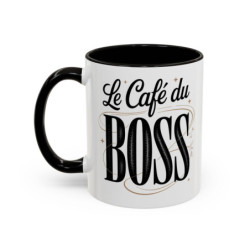Mug Le Café Du Boss – Tasse Céramique Humour Manager & Entrepreneur – Cadeau Original Travail & Bureau