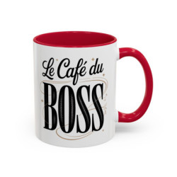 Mug Le Café Du Boss – Tasse Céramique Humour Manager & Entrepreneur – Cadeau Original Travail & Bureau