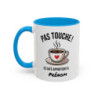 Mug Pas Touche Ce Café Appartient à [Prénom] – Tasse Céramique Personnalisée Humour Café – Cadeau Original Bureau & Maison