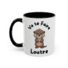 Mug Loutre En Colère – Tasse Céramique Illustration Animale Drôle – Cadeau Humour & Nature