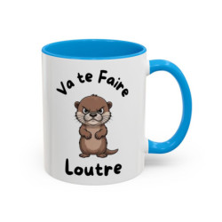 Mug Loutre En Colère – Tasse Céramique Illustration Animale Drôle – Cadeau Humour & Nature