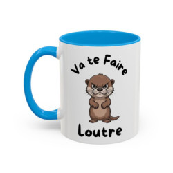 Mug Loutre En Colère – Tasse Céramique Illustration Animale Drôle – Cadeau Humour & Nature